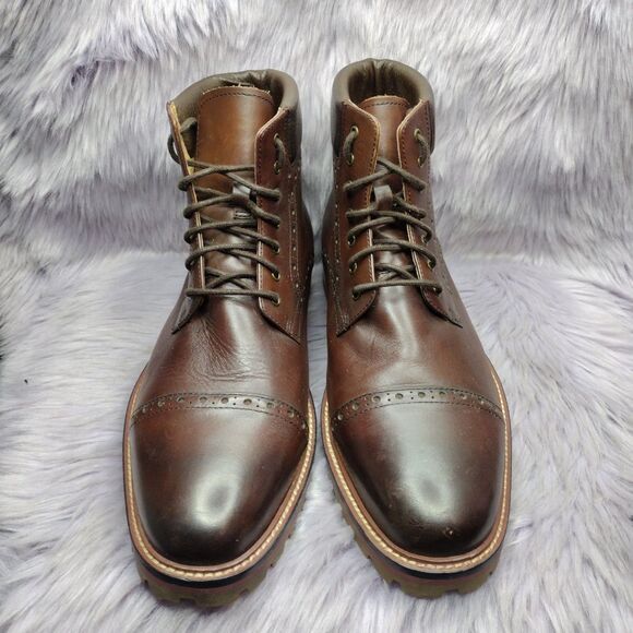 Warfield & Grand Portola Ankle Brown Leather Cap Toe Oxford Boots Mens Size 11 main image 8